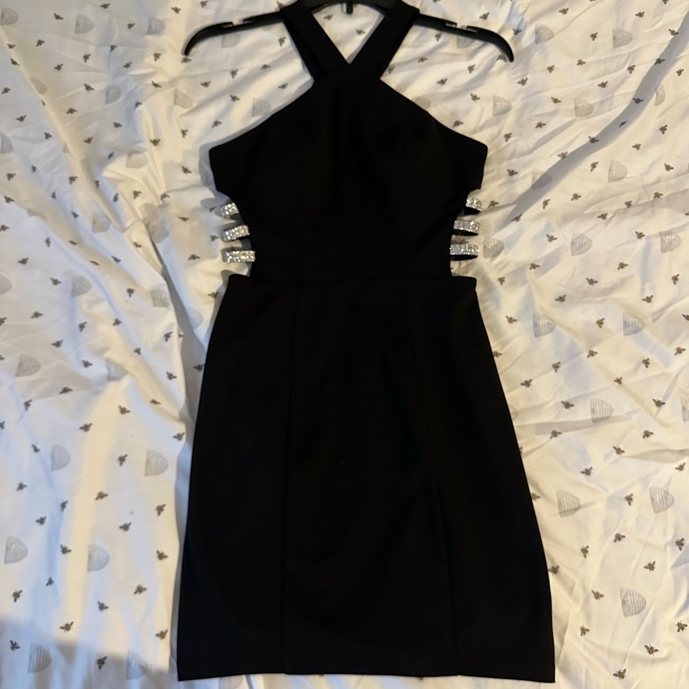 Black mini dress